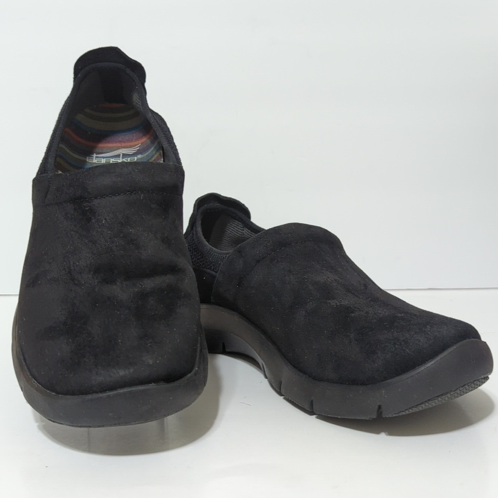 Dansko Enya Black Suede clog loafer woman's size 7.5-8 EU 38
